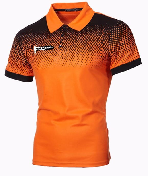 Sports Apparel Polo Style Shirt - Orange